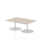 Dynamic Italia 1200 x 800mm Poseur Rectangular Table Grey Oak Top 475mm High Leg ITL0249 DD